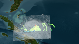 Tropical Storm Hanna pounded the Bahamas and Hispaniola with heaavy rains.