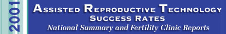 2001 Assisted Reproductive Technology Success Rates page header