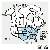 Distribution of Chamaecrista fasciculata (Michx.) Greene var. fasciculata. . Image Available. 