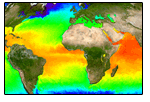 Satellite Image of Earth Temperatures