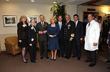 photo of Dr. Zerhouni welcoming Prince Charles and the Duchess of Cornwall