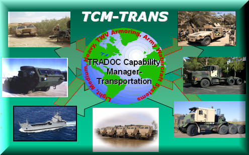 collage of images for TRADOC Capabilities Manager Transportation and link to their site