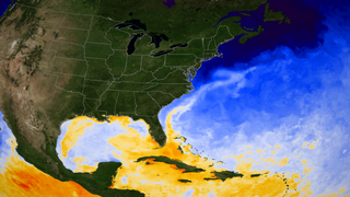 High definition version of sea surface temperature in the Gulf of Mexico and the Atlantic on 2008-06-01.