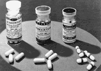 Picture- Chloramphenicol and tetracycline antibiotics used in the 1940's