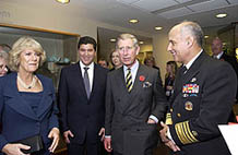 photo of Dr. Zerhouni welcoming Prince Charles and the Duchess of Cornwall