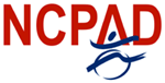 Red and blue NCPAD logo and link to site