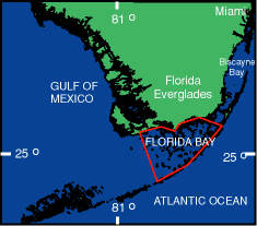 map showing location of Florida Bay