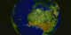 Average lightning for April, 1998 as measured by the TRMM Lightning Imaging Sensor, on a rotating globe