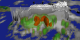 Peel away the clouds of Hurricane Isodore to reveal the rain structure.  Yellow represents areas iwhere at least 0.5 inches of rain fell per hour.  Green shows at least 1.0 inch of rain, and red depicts more than 2.0 inches of rain per hour.