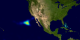 This animation shows aerosol index over the western US from Oct 23 through November 1, 2003. Each image pixel corresponds to an area 1 degree in longitude by 1.25 degrees in latitude.