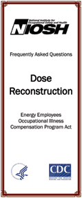 Cover image of the Frequently Asked Questions on Dose Reconstruction