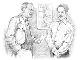 Imagen describiendo a un paciente colaborando con su médico para determinar el mejor tratamiento para el.