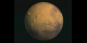 Flyover of Valles Marineris on Mars topography globe with true color texture