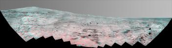 Southern Half of Spirit's 'Bonestell' Panorama (Anaglyph)