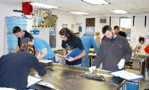 photo of observers in a training lab