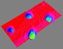 3D Color Digital Elevation Map of AFM Sample