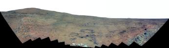 Southern Half of Spirit's 'Bonestell' Panorama (False Color)