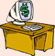 Image of a computer displaying a dollar sign
