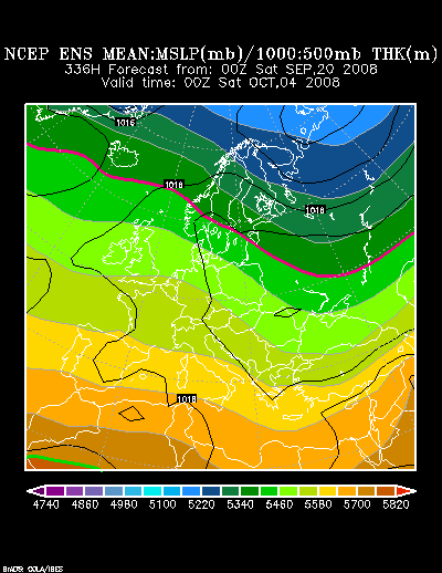 NCEP Ensemble forecast product