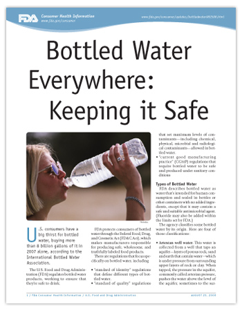 Cover page of PDF version of this article, including photo of a woman drinking bottled water.