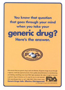 You know that question that goes through your mind when you take your generic drug?  Here's the answer