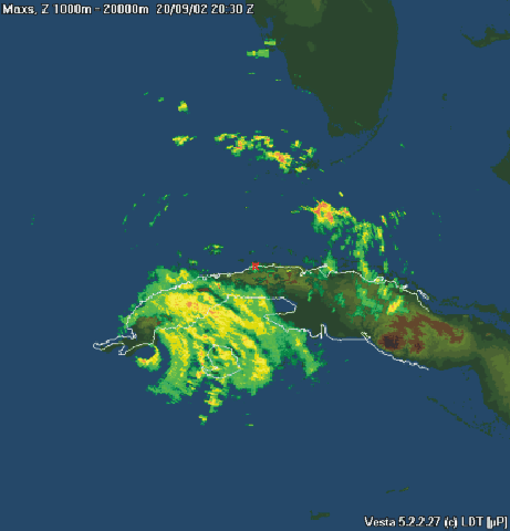 Image from Havana radar of Hurricane Isidore