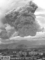 Mt. Pinatubo erupting