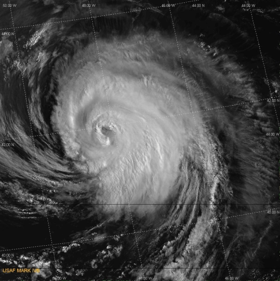 U.S. Air Force Defense Meteorological Satellite Program (DMSP-F14) visible image of Hurricane Danny