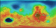 In this visualization, using MOLA data, we take a closer
look at where the hidden channel of water is located.