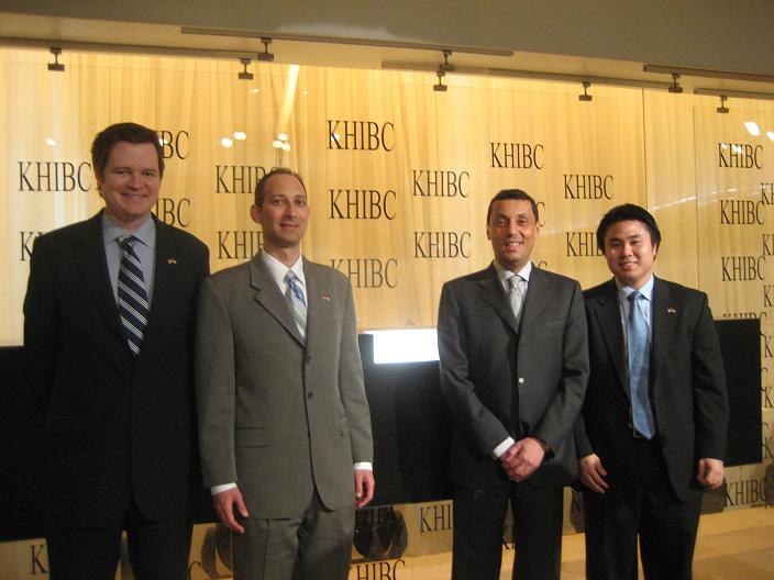 Deputy Secretary Troy at the Groundbreaking Ceremony of the King Hussein Institute for Biotechnology and Cancer. From left to right: Jim O’Neill, Principal Associate Deputy Secretary, HHS; Deputy Secretary Tevi Troy; Said Darwazah, former Jordanian Minister of Health and CEO of Hikma Pharmaceuticals; and Matt Shiraki, Assistant to the Deputy Secretary.