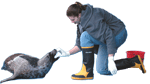 student feeding seal