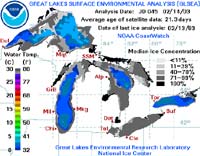 Great Lakes Surface Environmental Analysis With Ice Cover