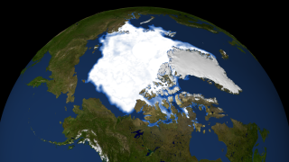 23 September 1989 Arctic sea ice minimum area for 1989