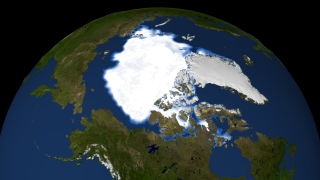 19 September 1990 Arctic sea ice minimum area for 1990