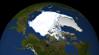 01 October 1995 Arctic sea ice minimum area for 1995