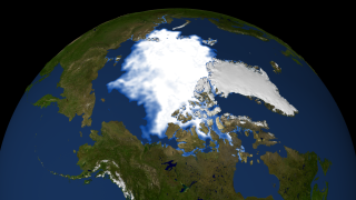 11 September 2003 Arctic sea ice minimum area for 2003