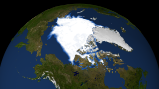 11 September 2004 Arctic sea ice minimum area for 2004