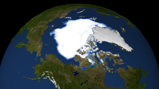 21 September 2005 Arctic sea ice minimum area for 2005