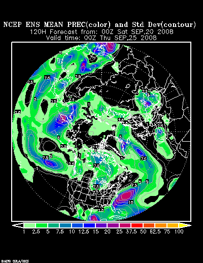 NCEP Ensemble forecast product