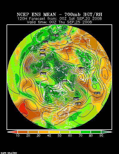 NCEP Ensemble forecast product