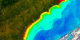 Transitions between relatively cloud free scenes of the southeast coast from Cape Hatteras to Jacksonville, using true color land and clouds with false color-chlorophyll water images, all from SeaWiFS