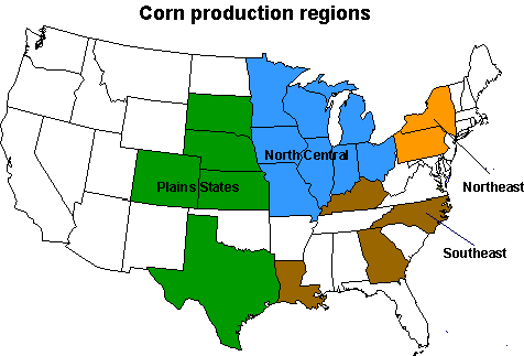 Corn production regions