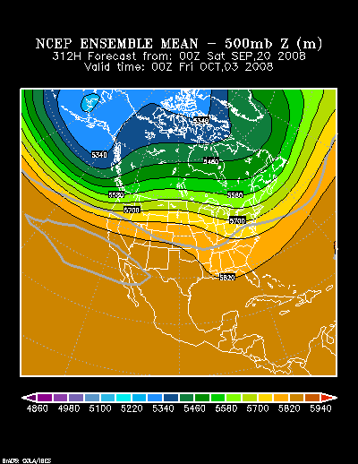 NCEP Ensemble forecast product