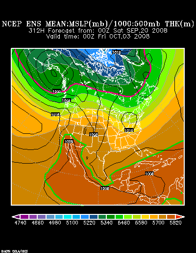 NCEP Ensemble forecast product