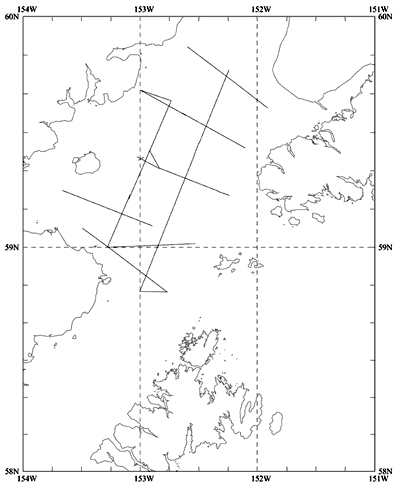 plot of cookline trackline locations