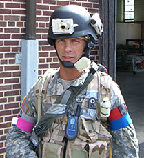 soldier with sensors