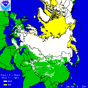 Europe/Asia Snow Cover On March 6, 2004