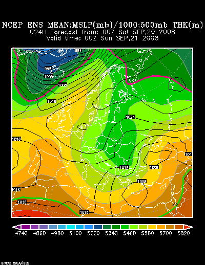 NCEP Ensemble forecast product