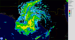 Radar animation of Tropical Storm Alberto on June 13, 2006