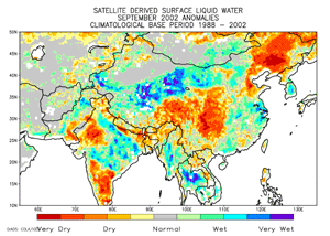 Click Here for satellite derived wetness anomalies over China